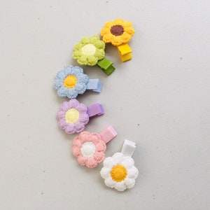 Fully lined baby hair clips toddler hair clips baby barrettes flower hair clips non slip hair clips Easter hair clip toddler hair bow image 1