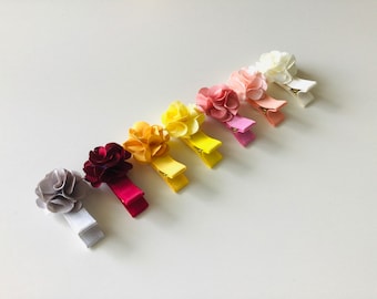 Fully lined hair clip baby hair clip toddler hair clips no slip hair clip flower hair clips baby barrettes fabric flower hair clip girl gift