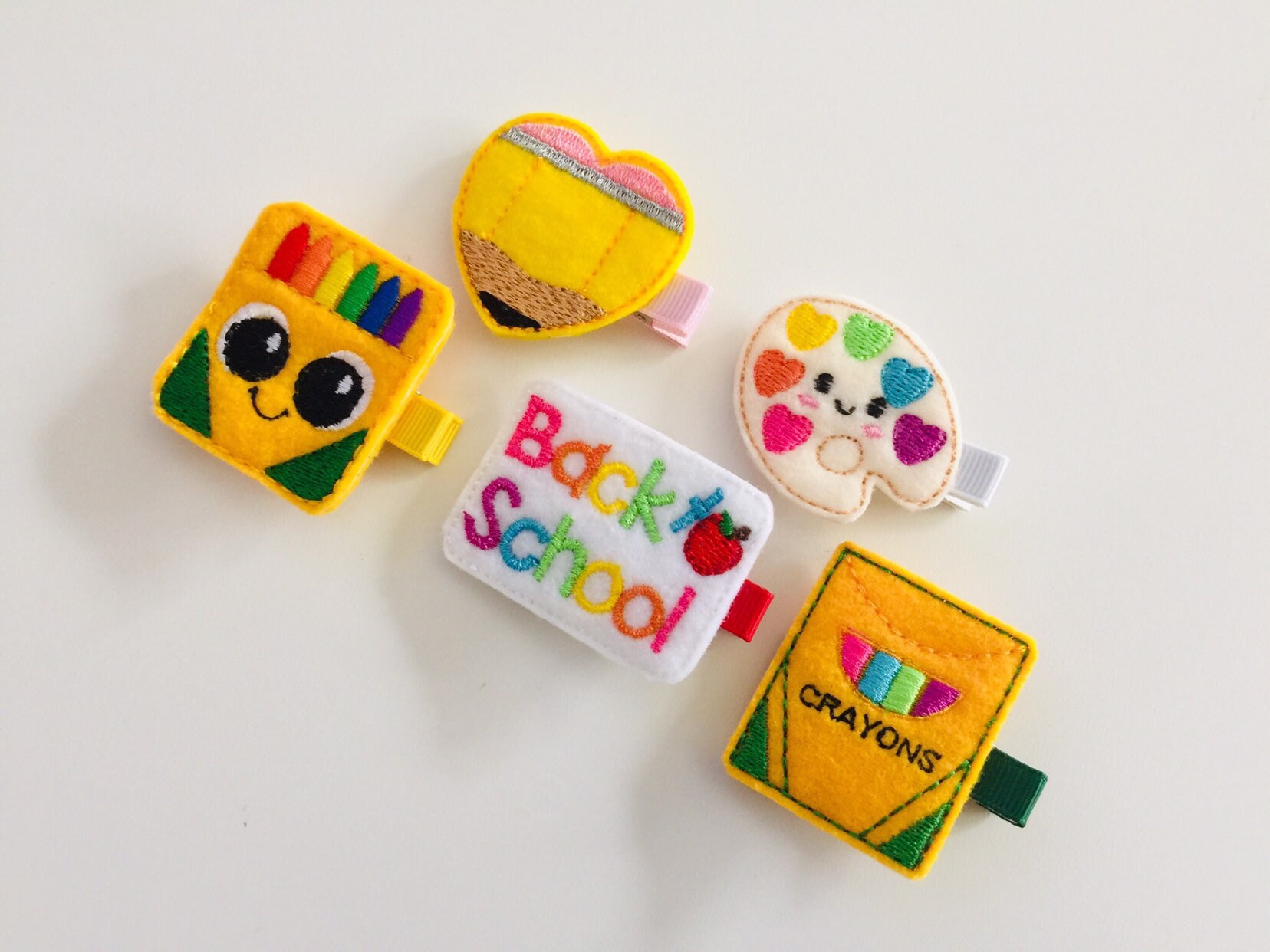 Fully lined hair clips toddler hair clips back to school hair clips s…