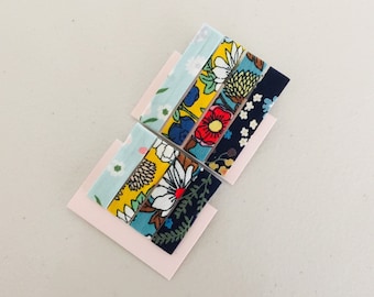 Fully lined baby safe hair clips girls hair clips flower hair clips baby barrettes non slip hair clips fabric hair clips toddler hair clips