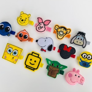 Toddler hair clips baby hair clips felt hair clip felt hair bow animal hair clips girls hair clips non slip hair clips Halloween hair clip image 1