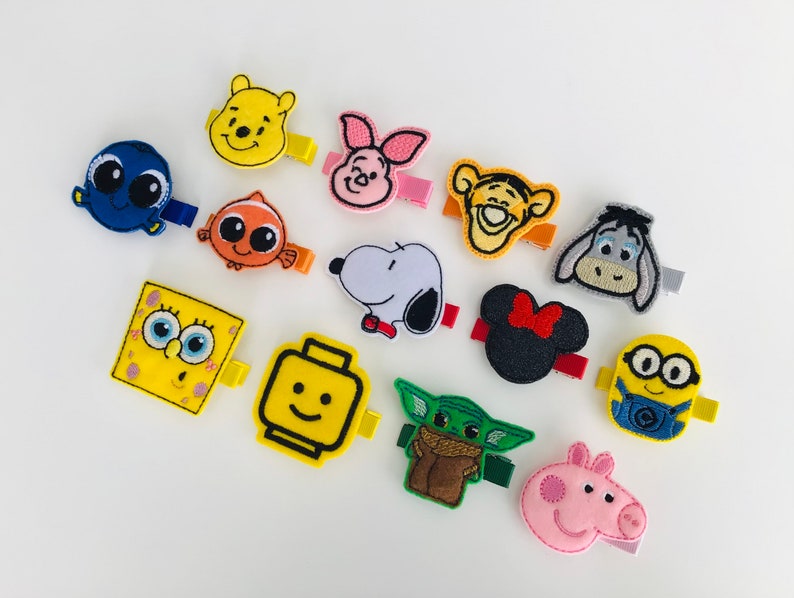 Toddler hair clips baby hair clips felt hair clip felt hair bow animal hair clips girls hair clips non slip hair clips Halloween hair clip image 1