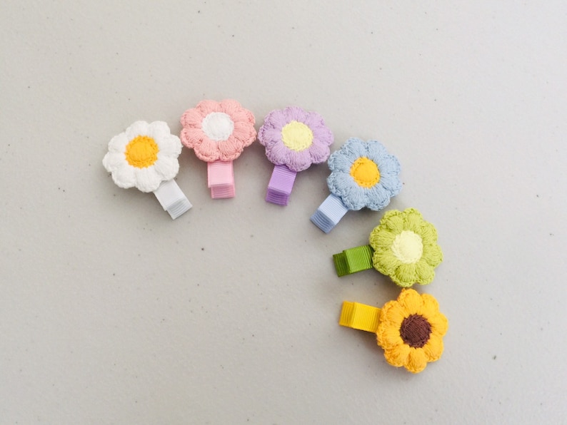 Fully lined baby hair clips toddler hair clips baby barrettes flower hair clips non slip hair clips Easter hair clip toddler hair bow image 2