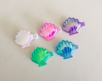 Seashell hair clips toddler hair clips Summer hair clips mermaid hair clips girls hair clips baby hair clip toddler bow clip mermaid bows