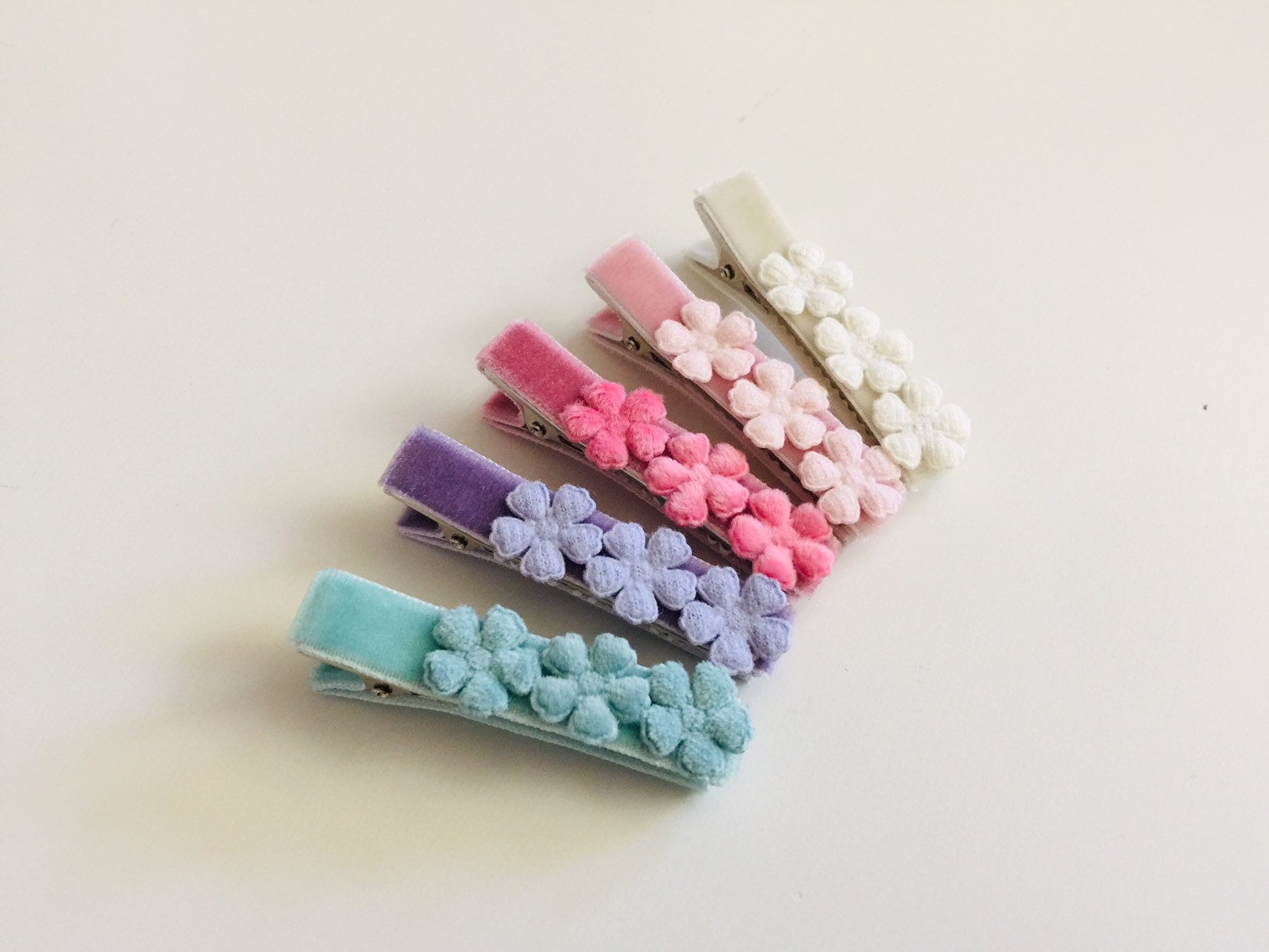 Fully Lined Velvet Hair Clips Toddler Hair Clips Baby Hair Etsy