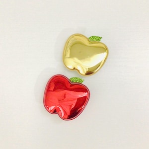 Apple hair clip back to school hair bow apple bow clip girls hair bow toddler hair clips red apple bows golden apple hair clip school bows