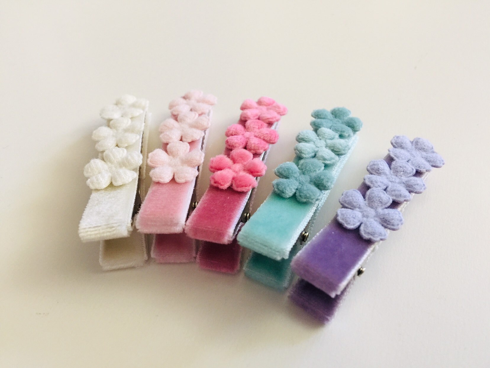 Fully Lined Velvet Hair Clips Toddler Hair Clips Baby Hair Etsy