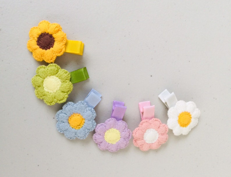 Fully lined baby hair clips toddler hair clips baby barrettes flower hair clips non slip hair clips Easter hair clip toddler hair bow image 5