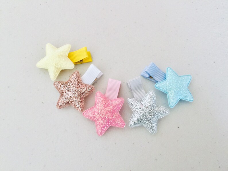 Fully Lined Baby Hair Clips Mini Hair Clips Star Hair Clips Etsy