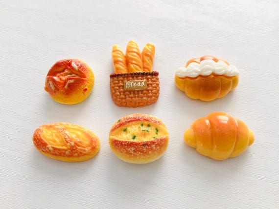 6 bread fridge magnet set mini food fridge magnets home kitchen decor bakery magnets dessert magnets locker decor whiteboard magnet gift set