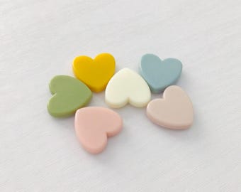 6 mini heart magnets Valentine’s Day magnet set cute magnets small fridge magnets locker magnet cute locker decor gift whiteboard magnets