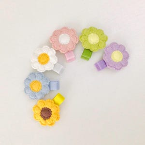 Fully lined baby hair clip toddler hair clip baby barrettes flower hair clips non slip hair clips Easter hair clip Spring toddler hair bow
