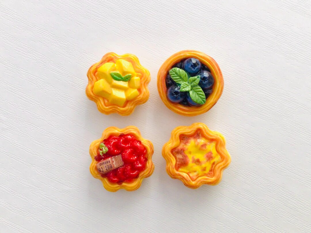 4 Mini Food Fridge Magnet Set Tart Fridge Magnets Small Kitchen Magnets ...