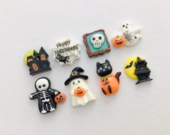 6 or 8 Halloween magnet set cute Halloween fridge magnets pumpkin ghost magnets locker magnets coffee machine decor magnet Fall magnet gift