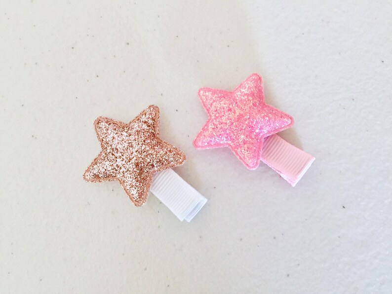 Fully Lined Baby Hair Clips Mini Hair Clips Star Hair Clips Etsy