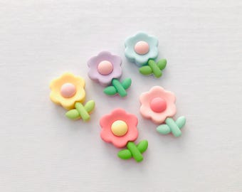 5 flower fridge magnet set whiteboard magnets cute locker magnets Mothers Day gift cute locker decor home decor gift fridge magnet set
