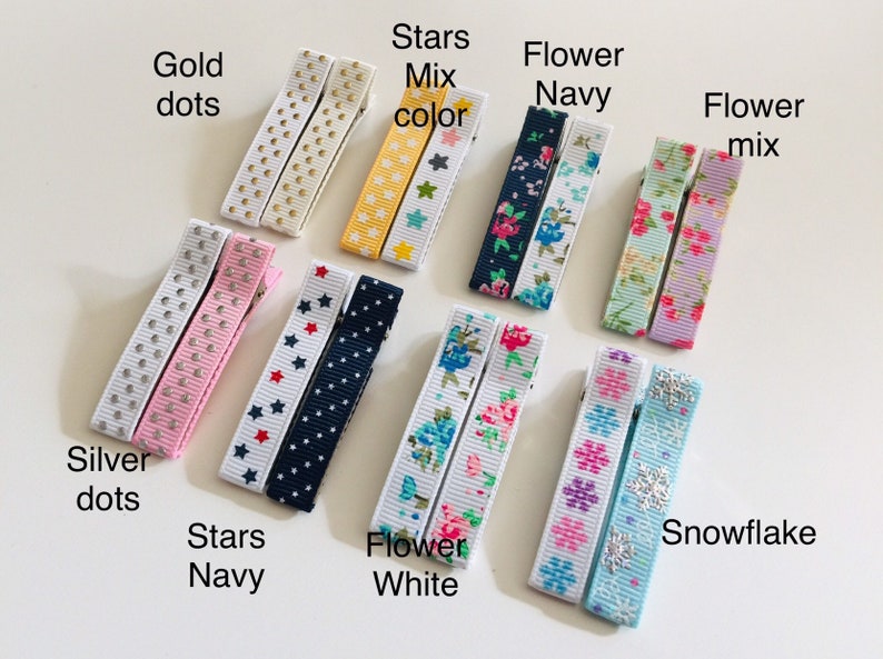 Fully Lined Baby Hair Clips Baby Barrettes Toddler Hair Clips Etsy