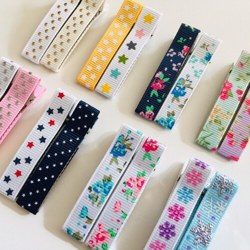 Fully Lined Hair Clips Baby Hair Clips Non Slip Hair Clips Etsy