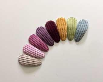 Girls snap clips corduroy fabric snap clips fall snap clips winter snap clips toddler snap clips fabric snap clips fabric hair clips