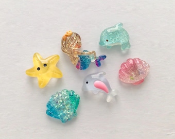 6 cute fridge magnet set mini magnets ocean themed magnets locker decor home office decor whiteboard magnets kitchen magnets home decor gift