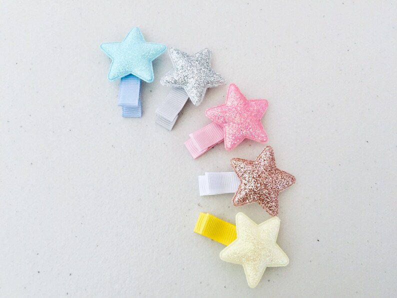 Fully Lined Baby Hair Clips Mini Hair Clips Star Hair Clips Etsy