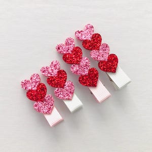 Valentine’s Day hair clip glitter heart hair clip baby hair clips girls gift toddler hair clips girls heart hair bow girls heart barrettes