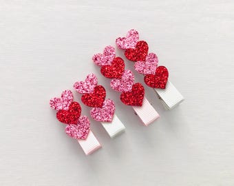 ヘアアクセサリー Bicolor Heart Twinkle Hair Clip pink Bicolor Heart Twinkle Hair Clip