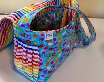 Toy diaper bag for kids with dolls