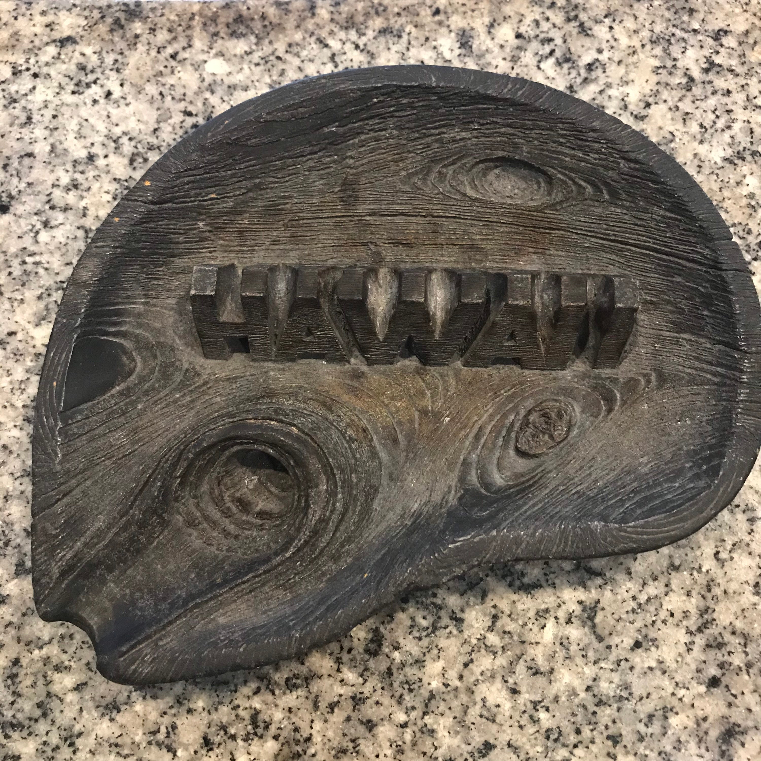 Black Lava Rock Ashtray with Pipe Tray Vintage HAWAII Ashtray Etsy