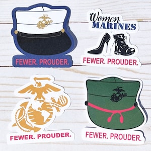 Marine Corps Stickers | USMC Sticker | Women Marine Veteran | Military Stickers | Marine Corps Sticker pack | USMC License #286-23