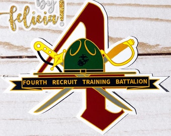 4th Battalion USMC Sticker: Women Marine Veteran, Parris Island, USMC License #286-23