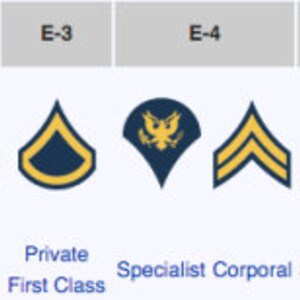 Download Army Rank SVG BUNDLE. Army Enlisted E-2 through E-5 | Etsy