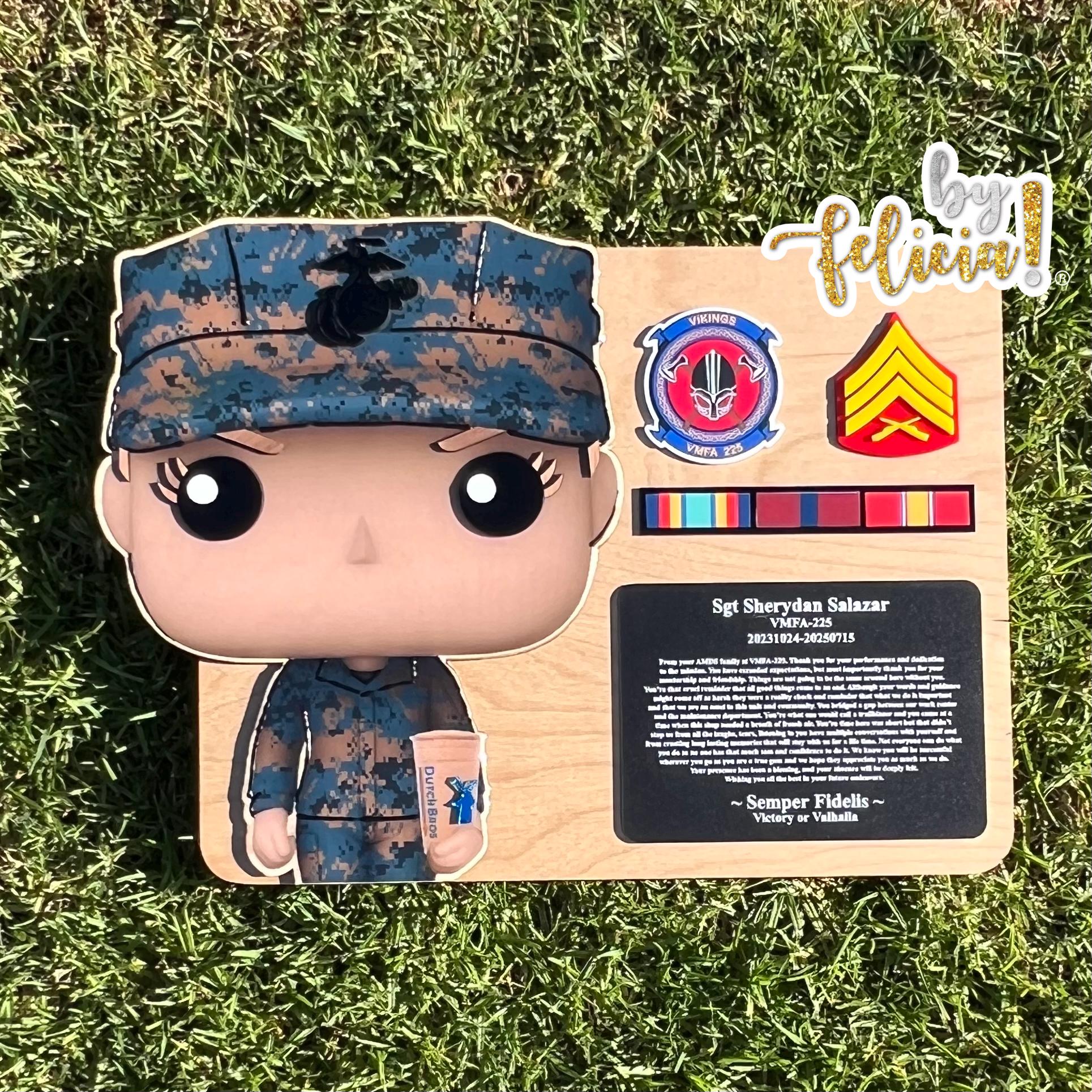Marine Corps Plaques, Marine Corps Retirement Gift, Marine Corps