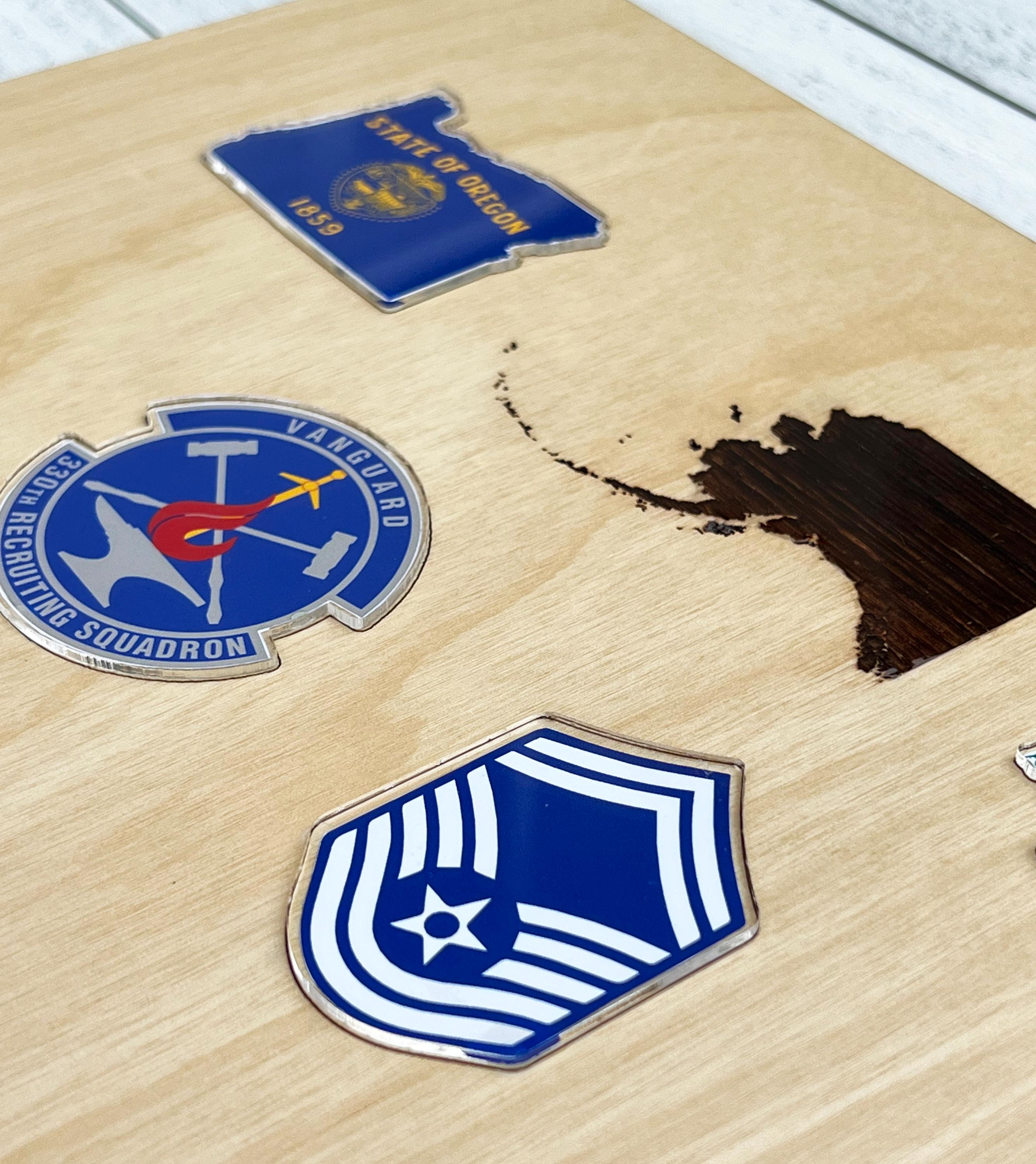 空軍記念盾、USAF 退職記念盾、空軍送別記念品、空軍退職記念品、USAF