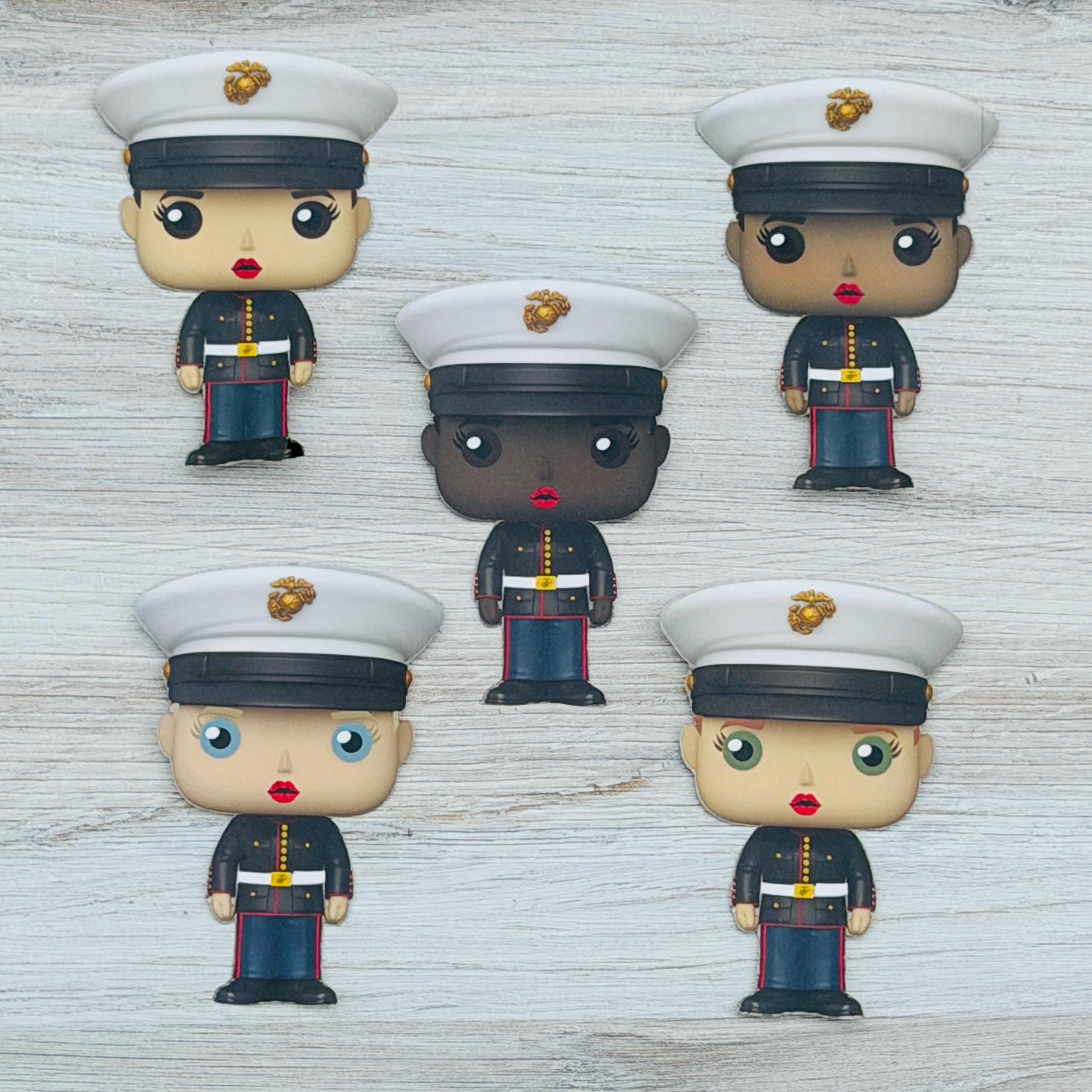 usmc funko pop dress blues Female Marine Vinyl Sticker: Veteran Decal Continue your Pops off shoulder formal dress Bachelorette Party Themes: 72 Size:54L