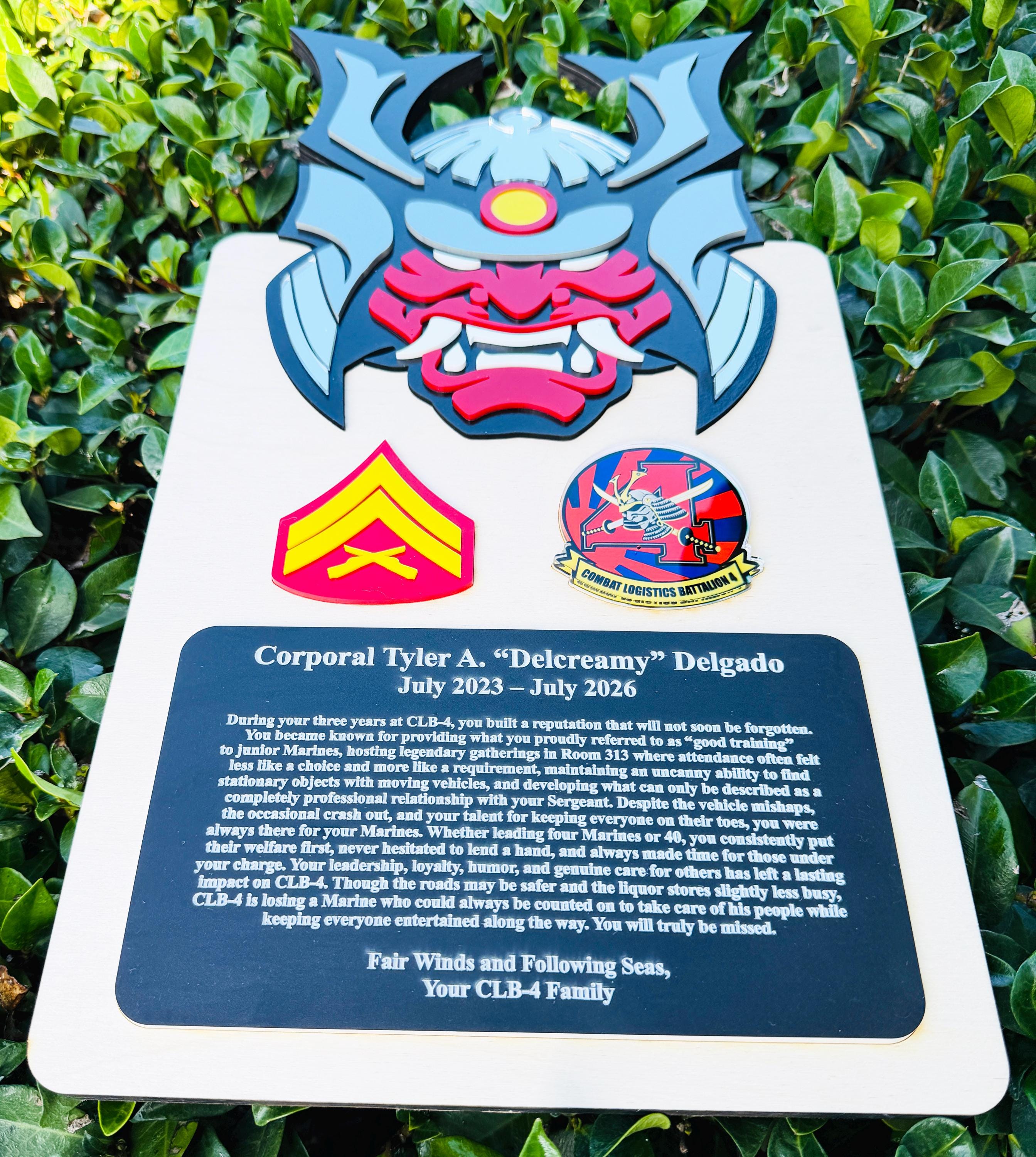 Marine Corps Plaques, Marine Corps Retirement Gift, Marine Corps