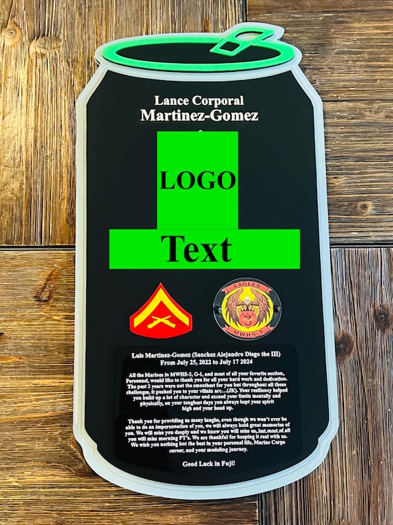 Marine Corps Plaques, Marine Corps Retirement Gift, Marine Corps