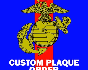 Marine corps plaques, Marine Corps retirement gift,  marine corps gift, USMC plaque, Marine retirement, Marine retired, USMC License #286-23
