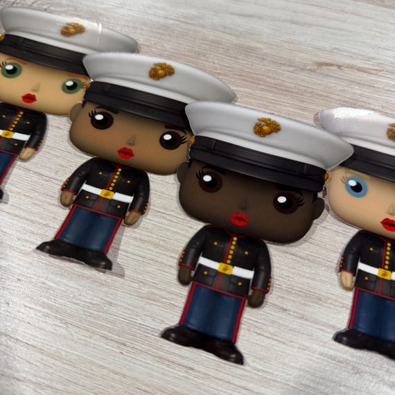Female Marine Dress Blues Vinyl Sticker: USMC Veteran Decal - Etsy