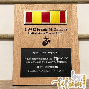 Marine Corps plaque, Marine Corps retirement gift, Marine Corps retired, Marine Corps gifts, USMC Retirement gift, USMC License #286-23