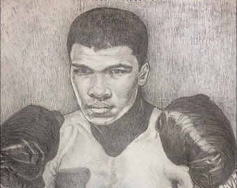 Muhammad Ali pencil drawing