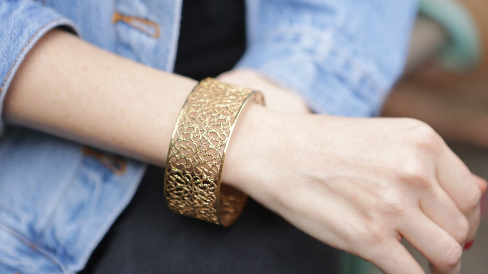 Moroccan Bangle Bracelet Gold Bangle Lace Bracelet Golden Etsy