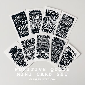 Mini card set, Positive and inspirational cards, Quote cards, inspirational cards