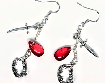 Astarion Baldur's Gate 3 inspired vampire earrings