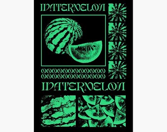 Palestine Donation Watermelon A4 Size Art Print Poster 300gsm Cardstock