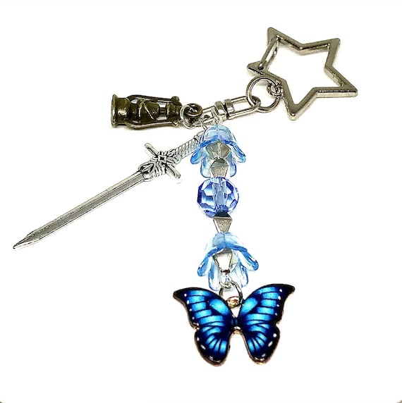 Lies of P Inspired Keychain: Blue Butterfly, Sword, and Gemini
