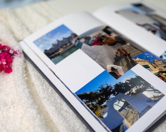 Personalized Photo Book 8x12" | Viscose (Rayon) Custom Cover & Embossing | Wedding, Baby, Travel Memory Book
