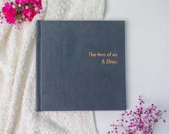 Personalized Photo Book 10x10" | Flores Custom Cover & Embossing | Wedding, Baby, Travel Memory Book