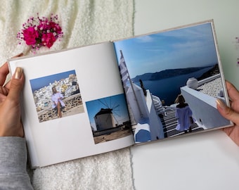 Personalized Photo Book 12x12" | Viscose (Rayon) Custom Cover & Embossing | Wedding, Baby, Travel Memory Book