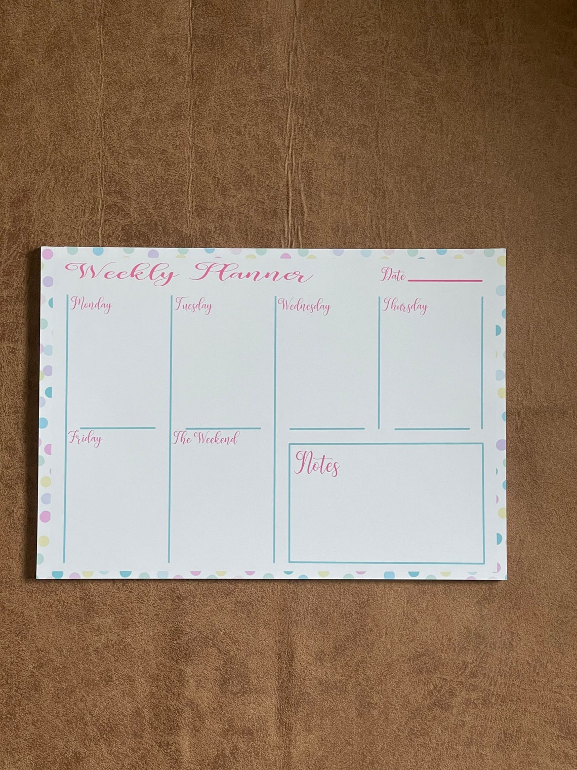 A4 Weekly Planner Tear Off Notepad Weekly Planner Getting Etsy